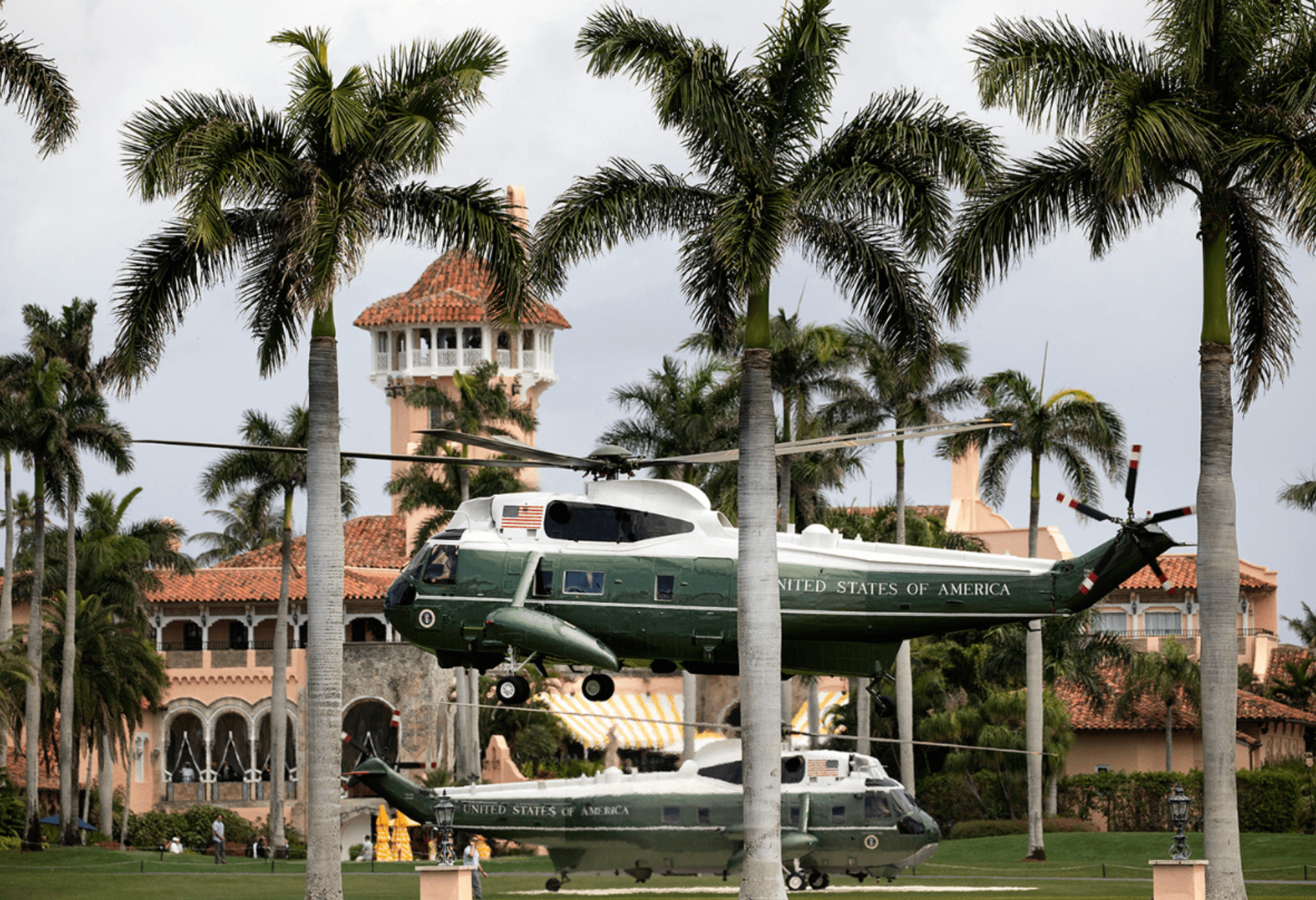 US helicopter lands at Mar-a-lago