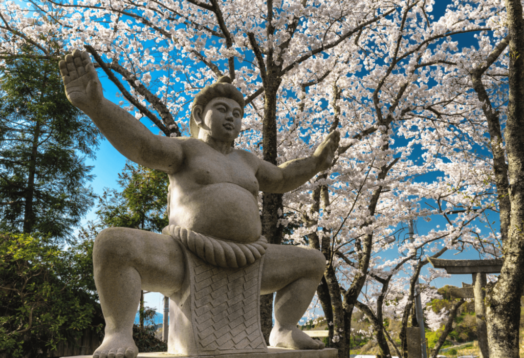 sumo wrestler statue japan