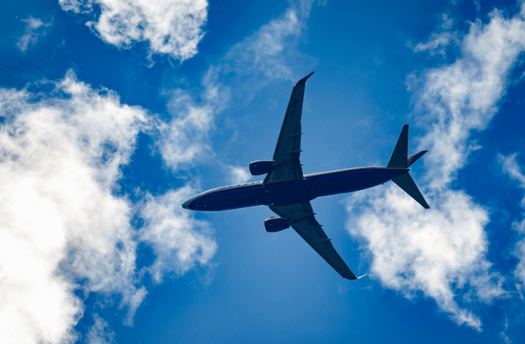 Plane aerial view