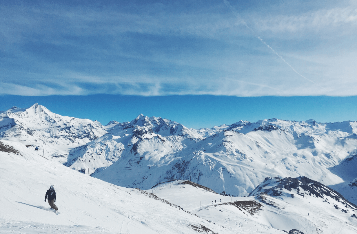 skier on mountain