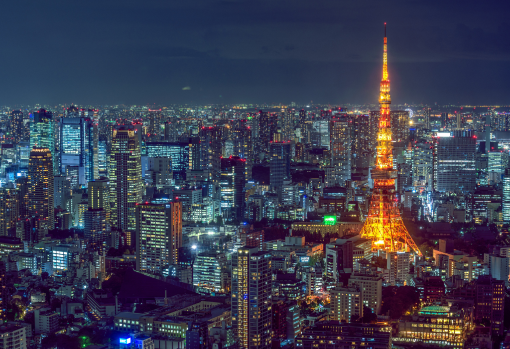 Tokyo tower skyline