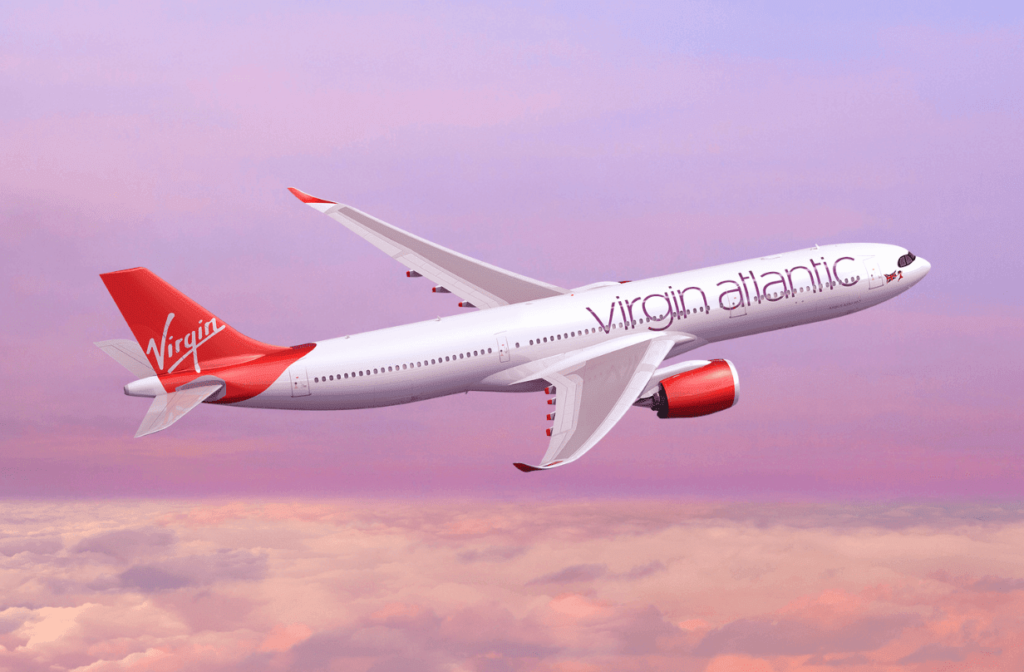 Virgin Atlantic plane sunset for story on Virgin Atlantic flying club sale