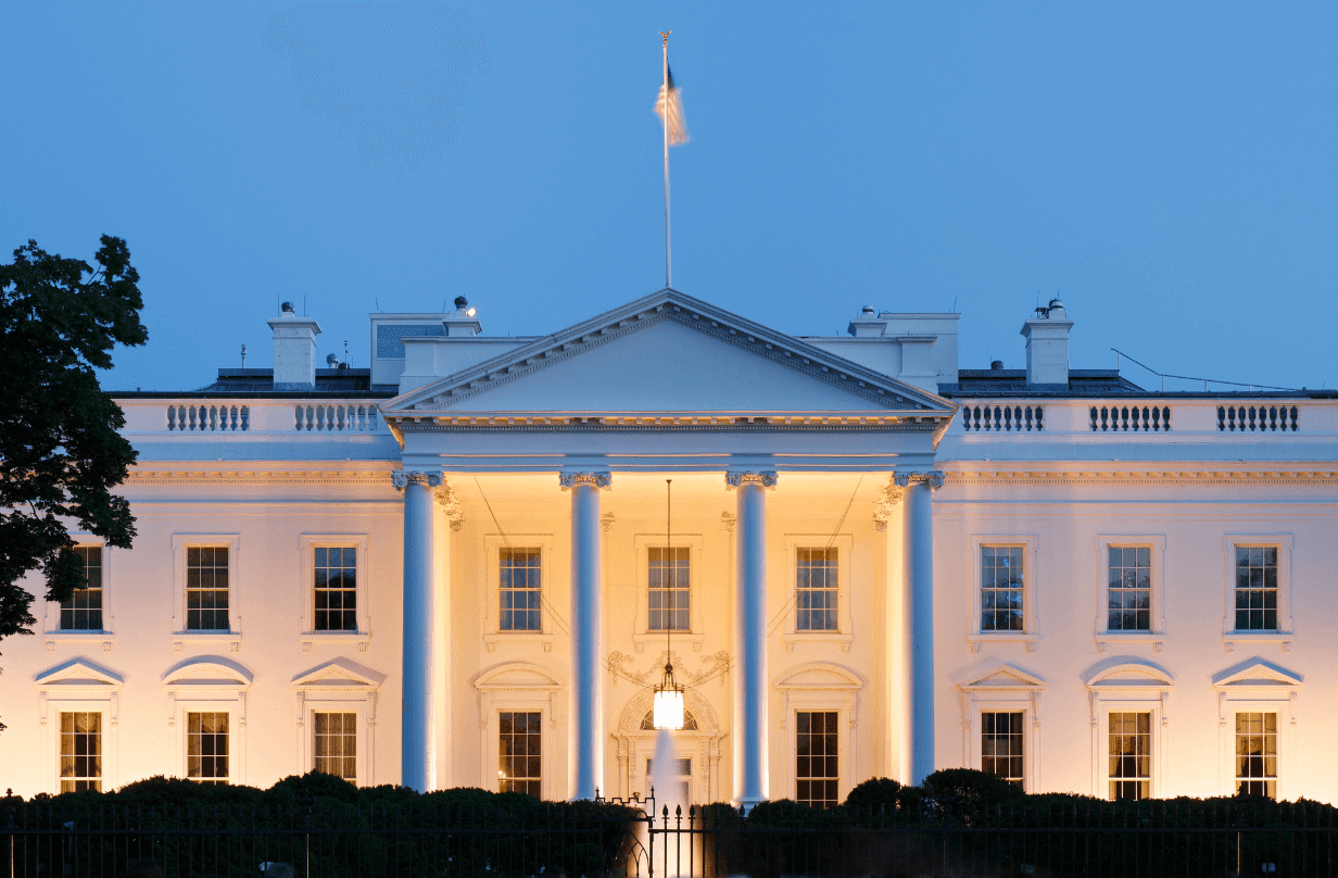 white house dusk