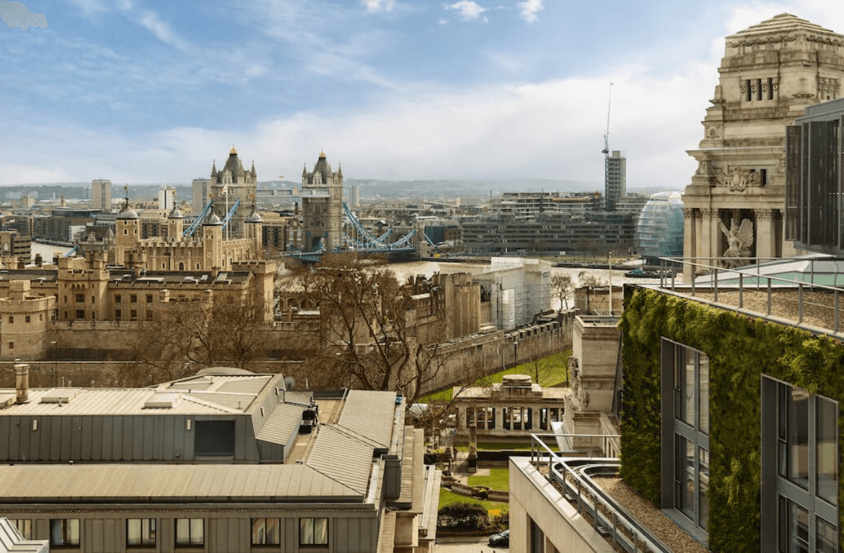 view of london from hilton doubletree tower of london