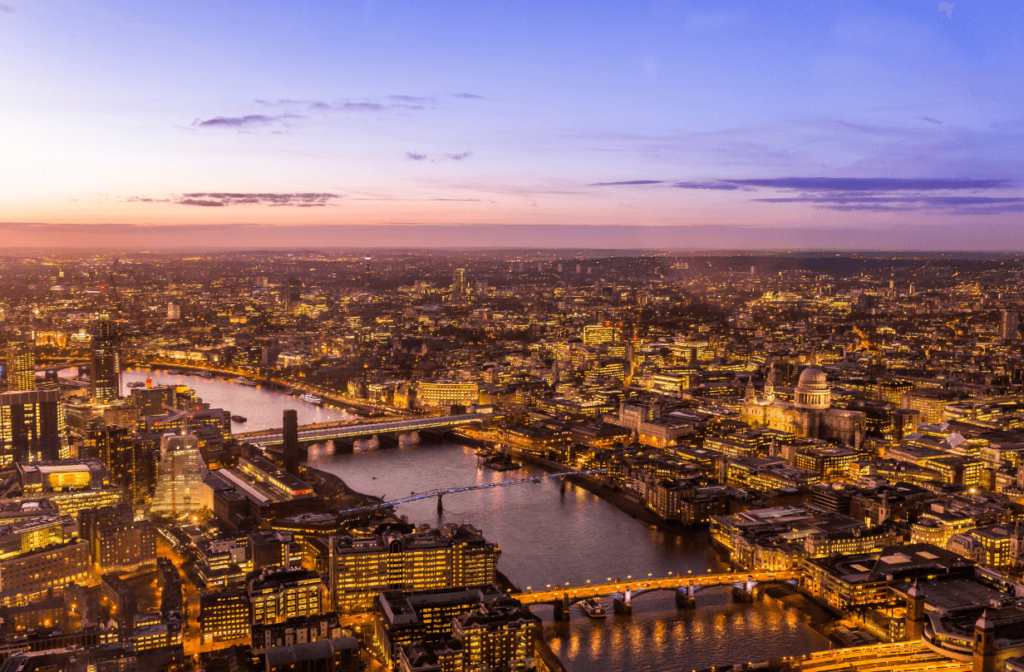 london nighttime dusk