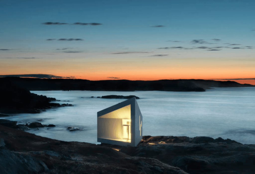 fogo island inn at night