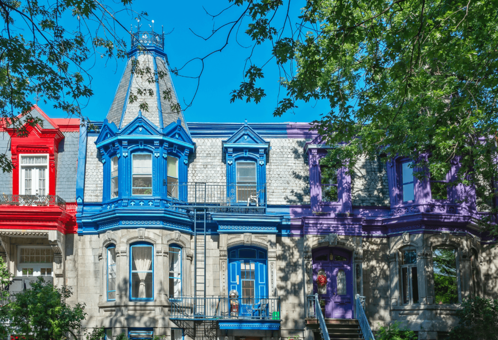 Le plateau montreal colorful houses