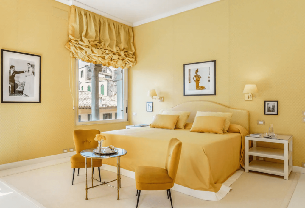 yellow room givenchy airbnb italy