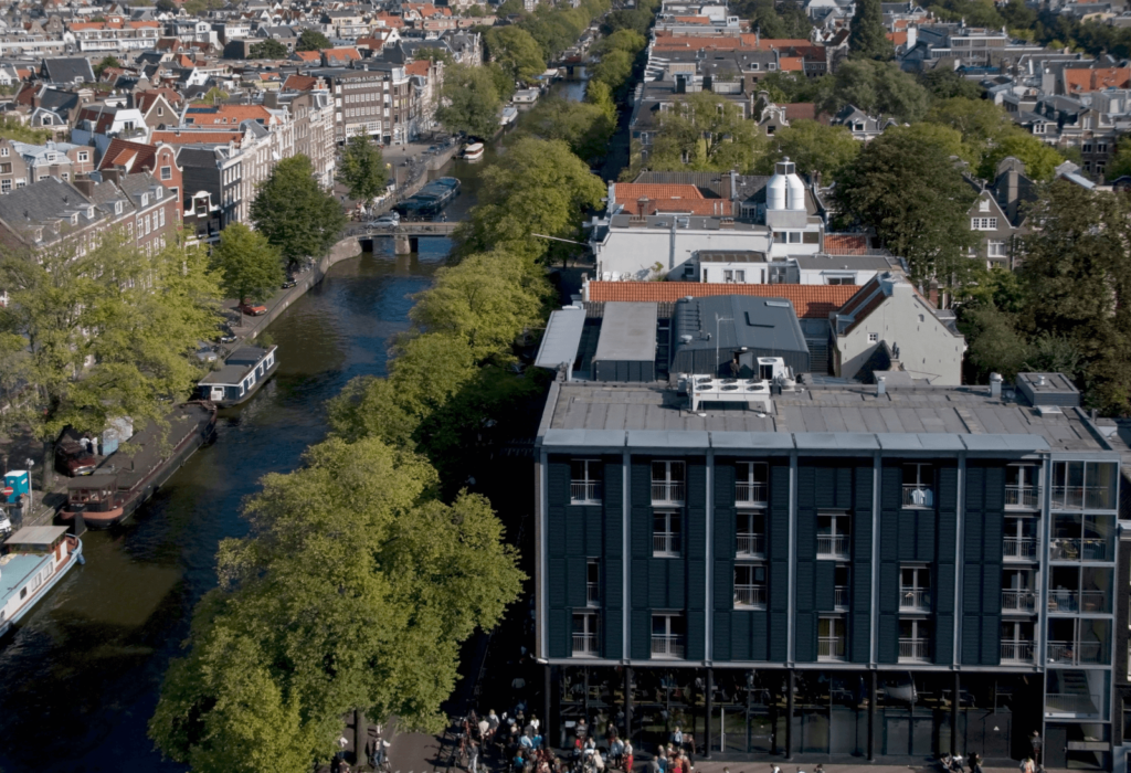 anne frank house amsterdam aerial view