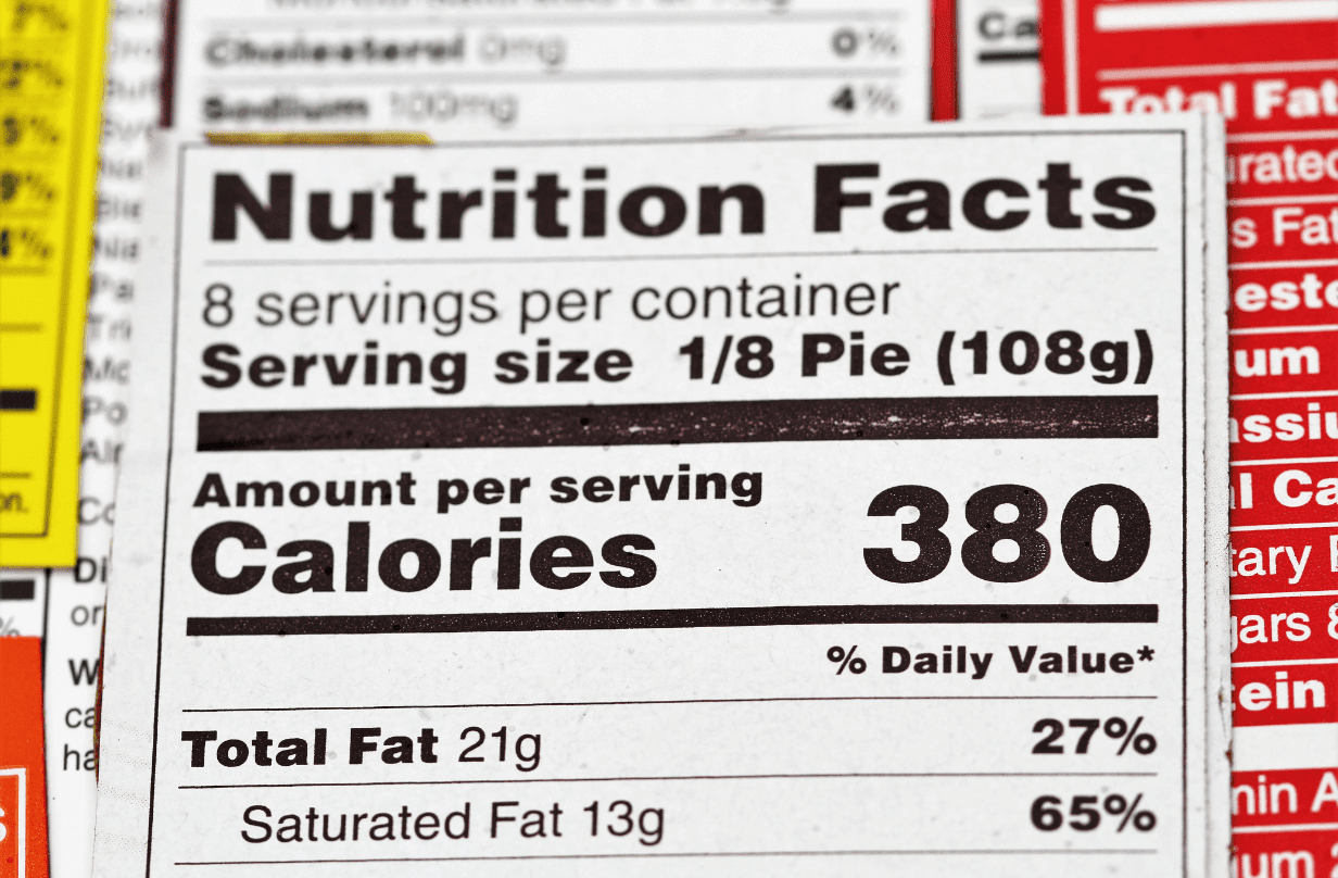 nutrition facts label