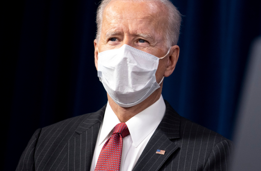 President biden in a mask