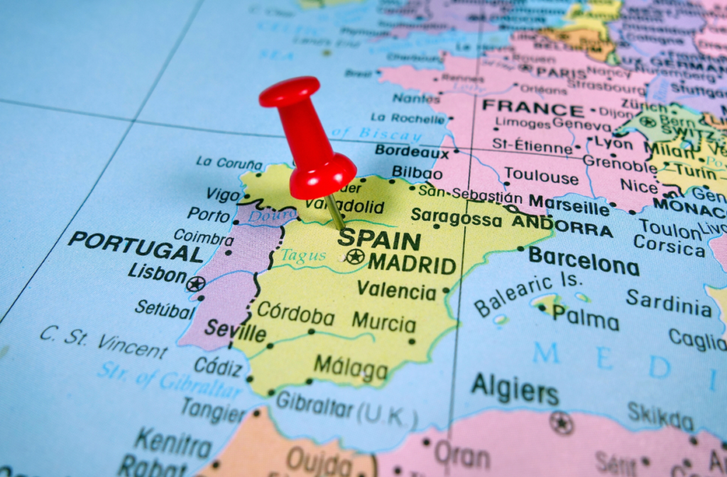 Spain on map