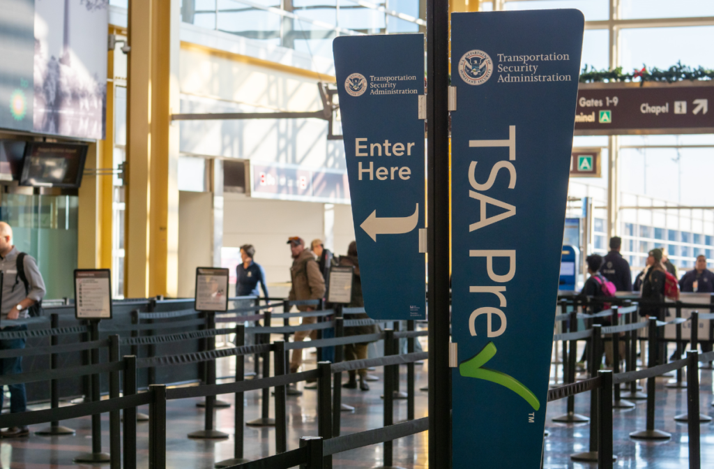 TSA precheck sign