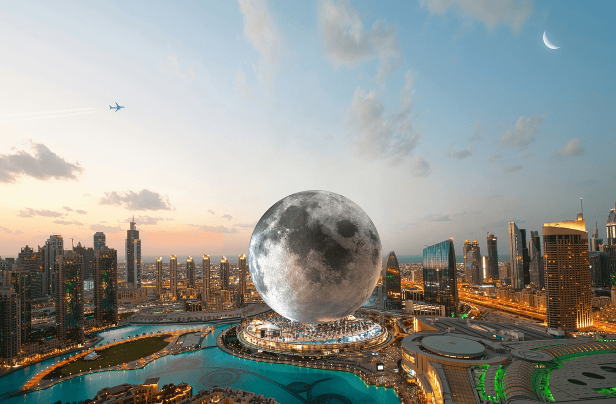 depiction of dubai moon hotel