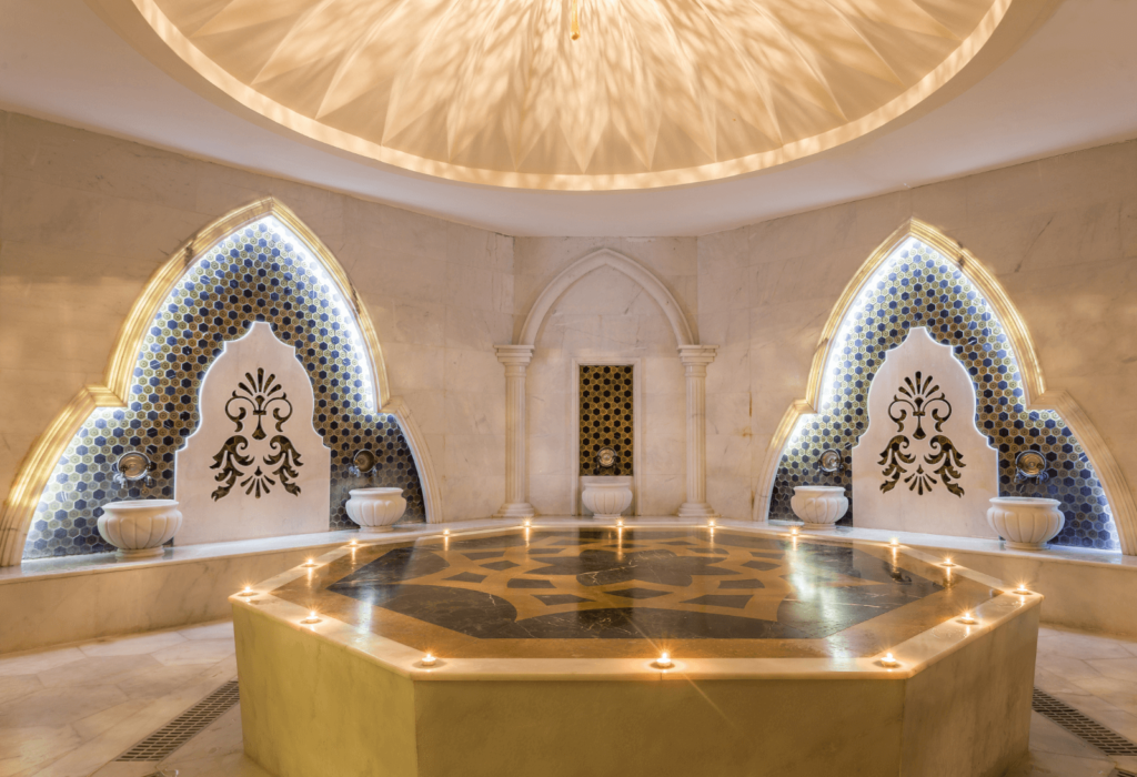 luxury turkish bath interior