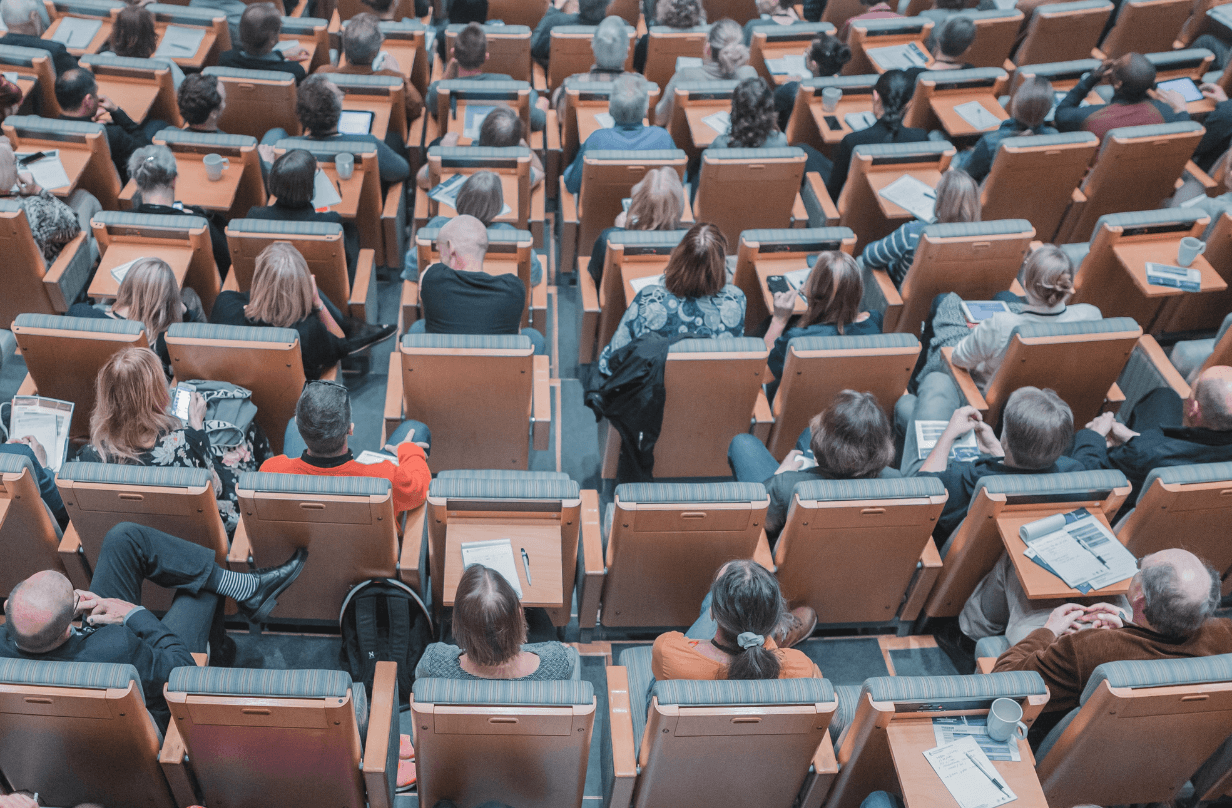 students in college lecture