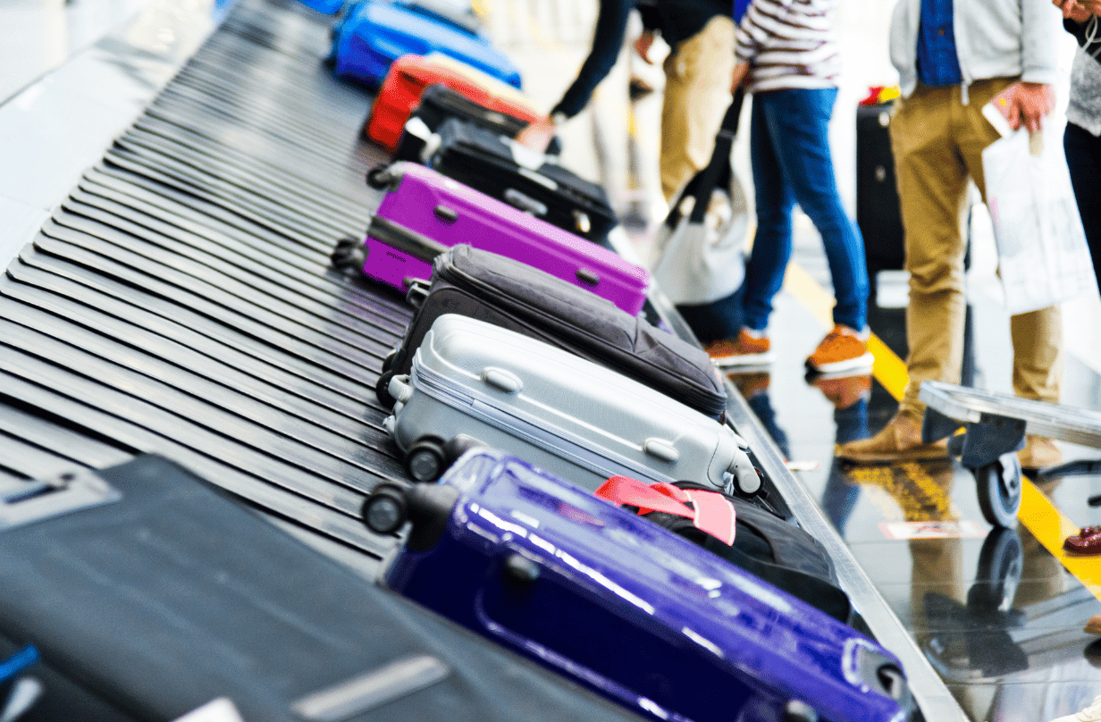 luggage on carousel