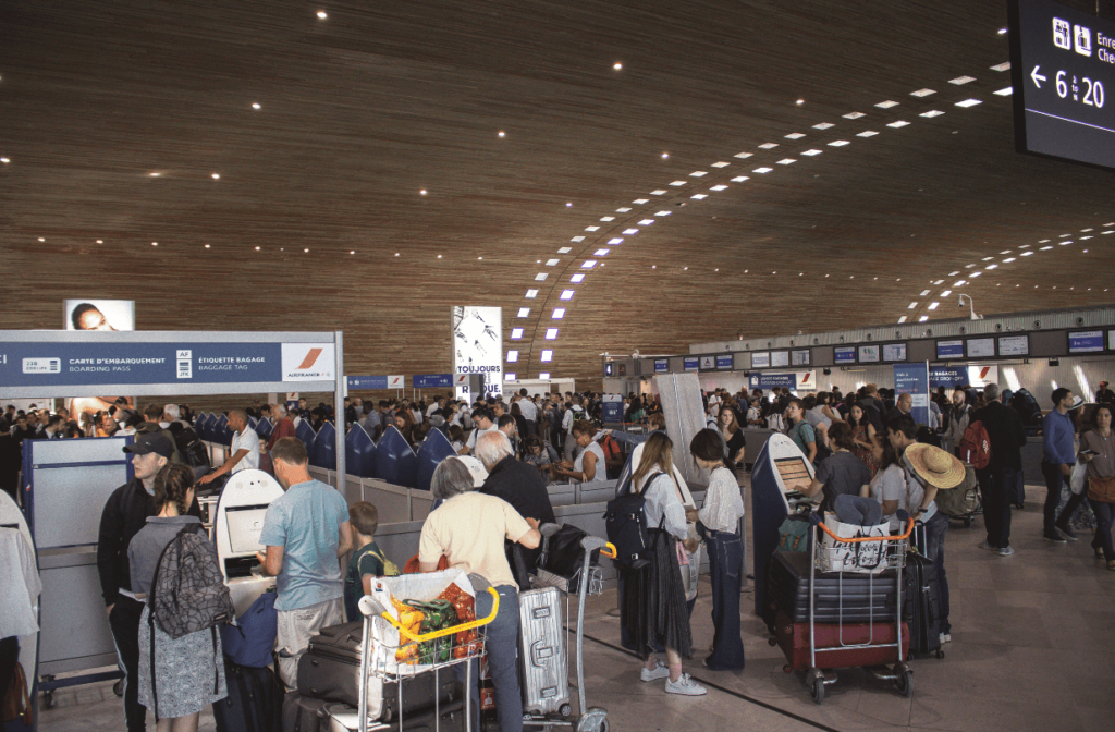 travelers at airport