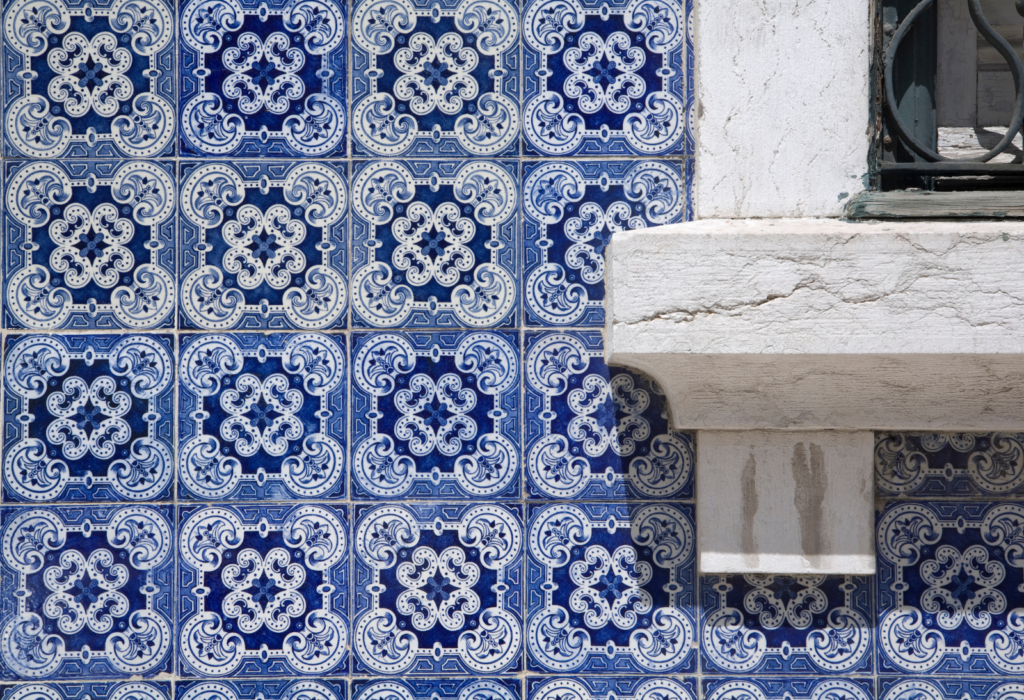 portuguese tiles azulejos blue