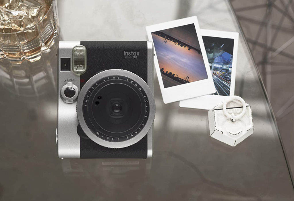 instant film camera with developed film