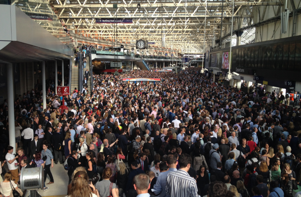 crowded airport