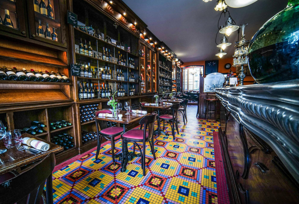 small cafe interior in Paris