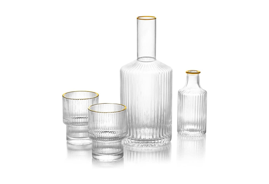 water carafe and glasses