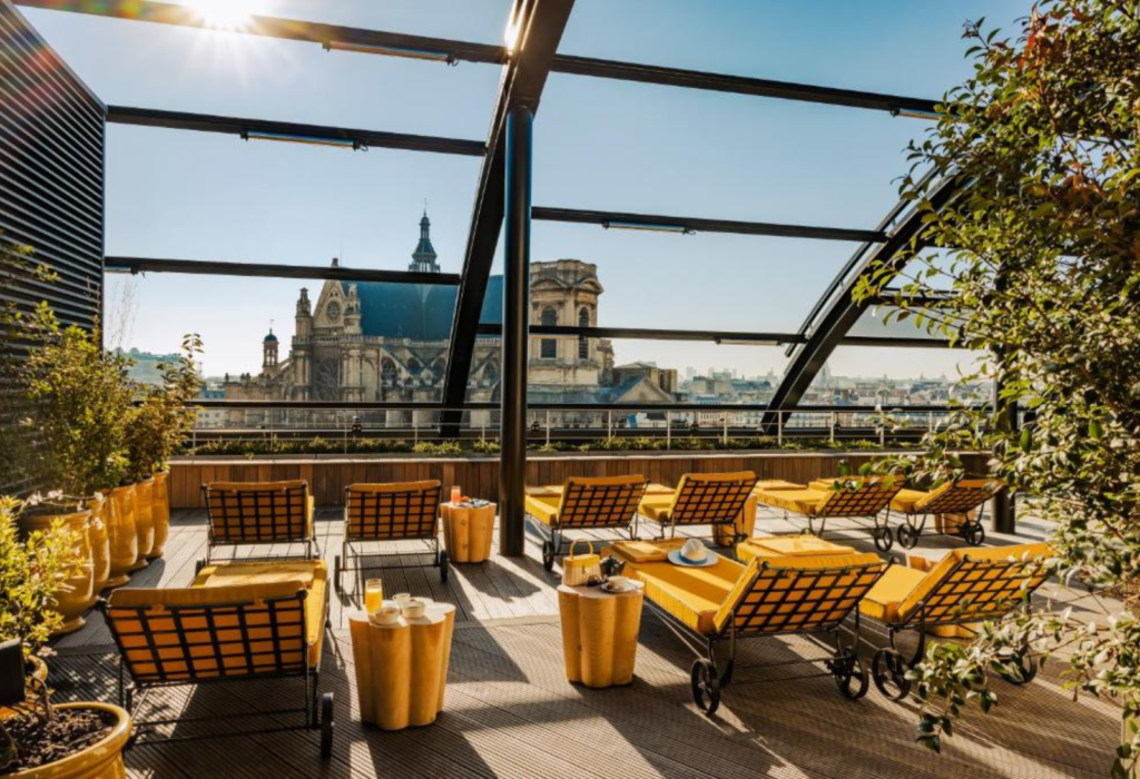 rooftop area at hotel