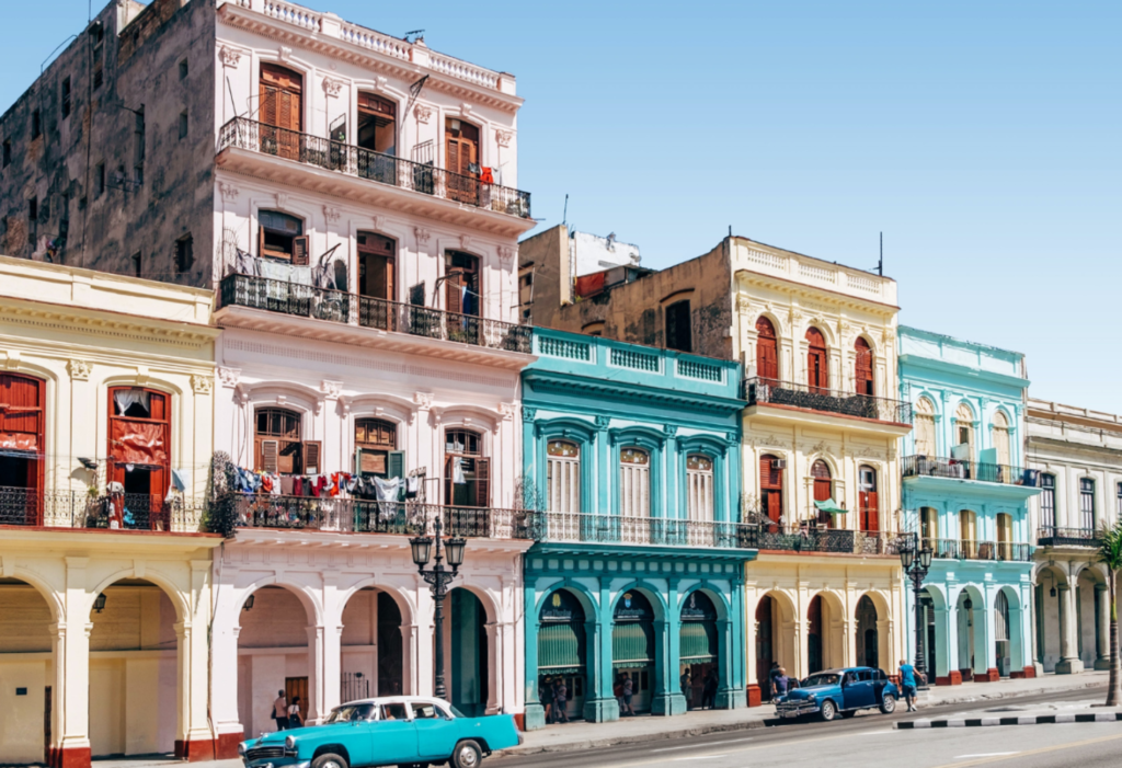 colorful buildings in Havana, Cuba