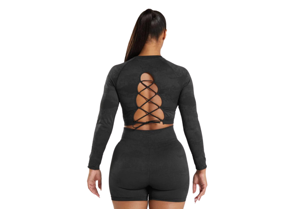 lace-up women's workout top