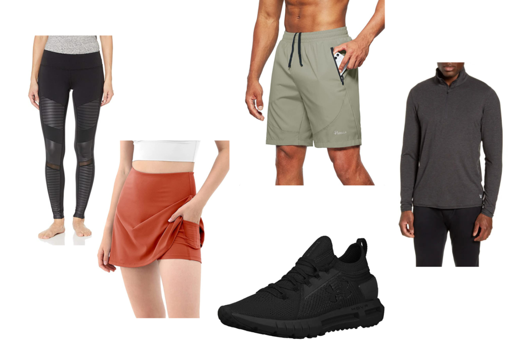 men's and women's workout clothes