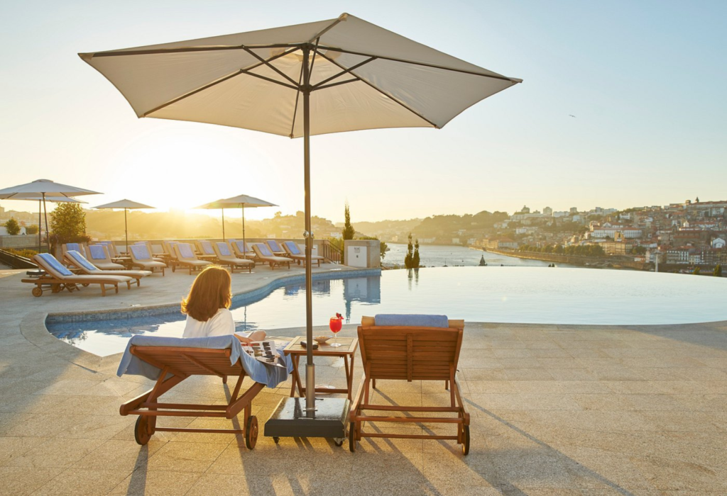 image of a pool for the best unique hotels in Porto