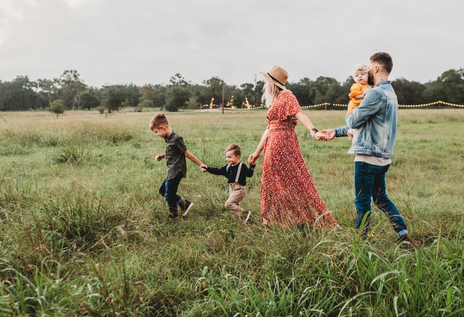 family member walking through field for story on Airbnb study