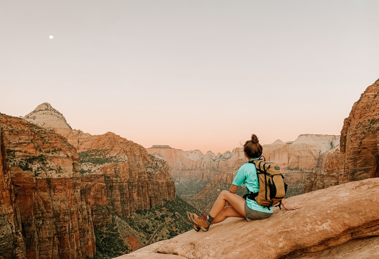 woman hiking What to pack for Zion National Park