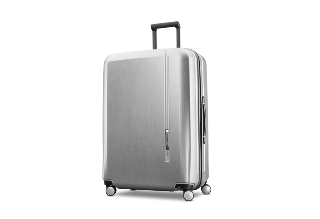 silver suitcase