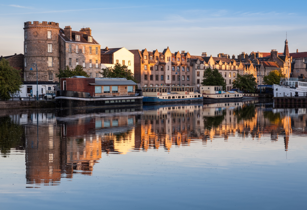 buildings on the water in Scotland