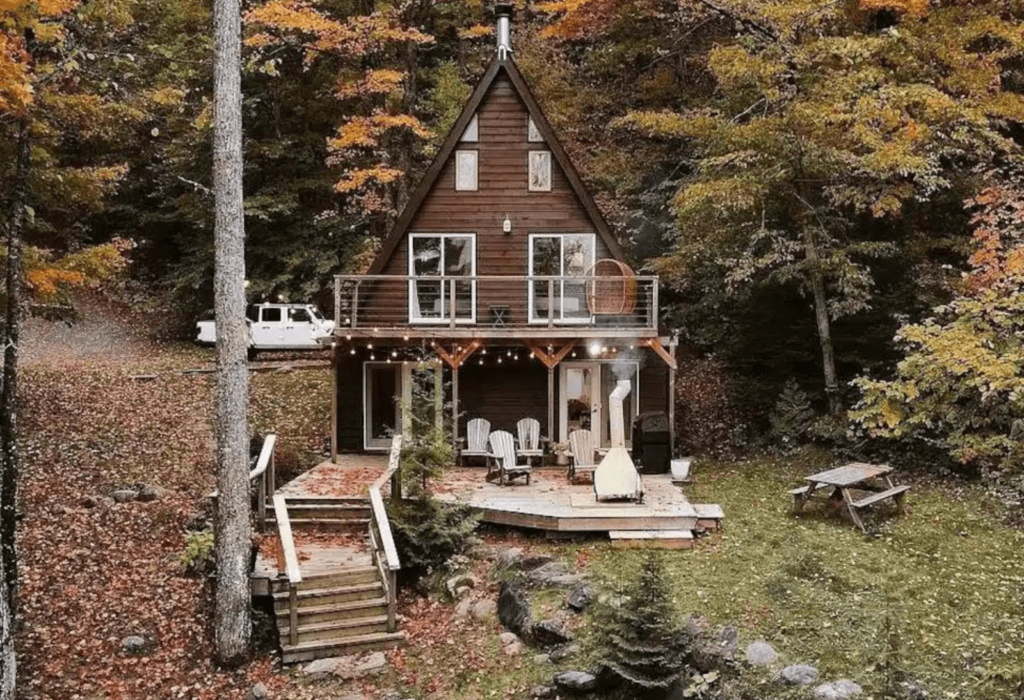 airbnb cabin in woods