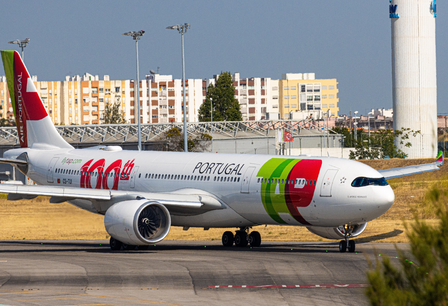 tap air portugal airplane on ground at airport for story on flight sales
