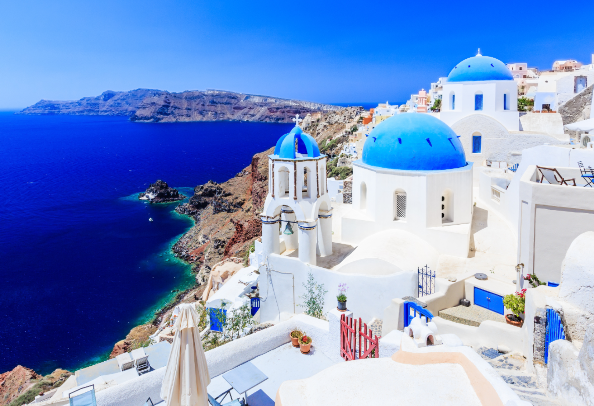 bird's eye view of the island of Mykonos