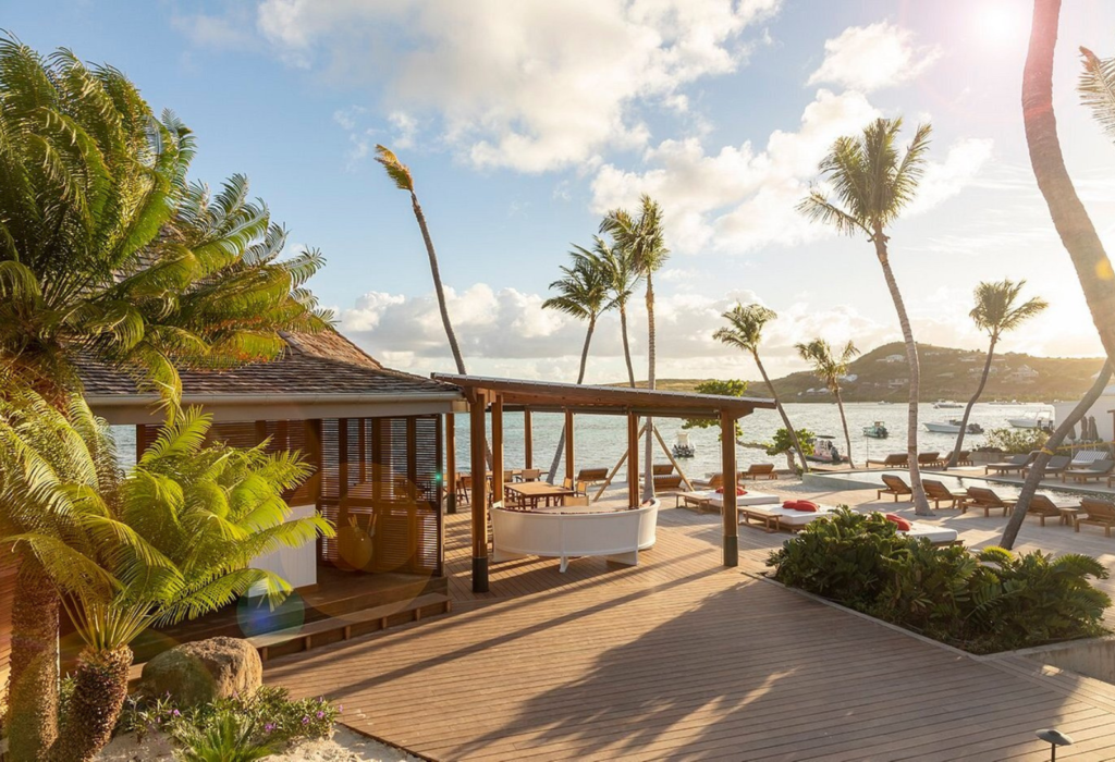 The restaurant at Le Sereno in St. Barts