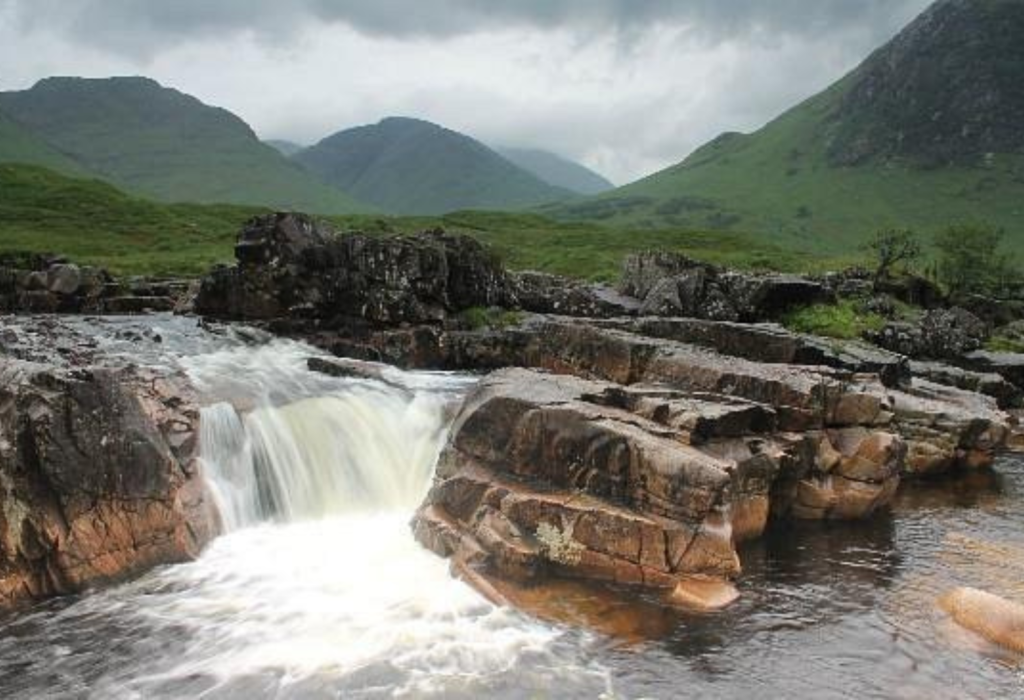 Streams and waterfalls of Glen Coe