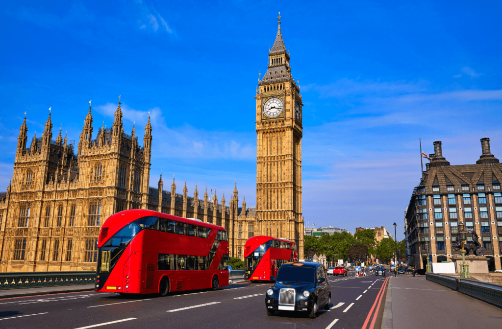 london big ben double decker bus