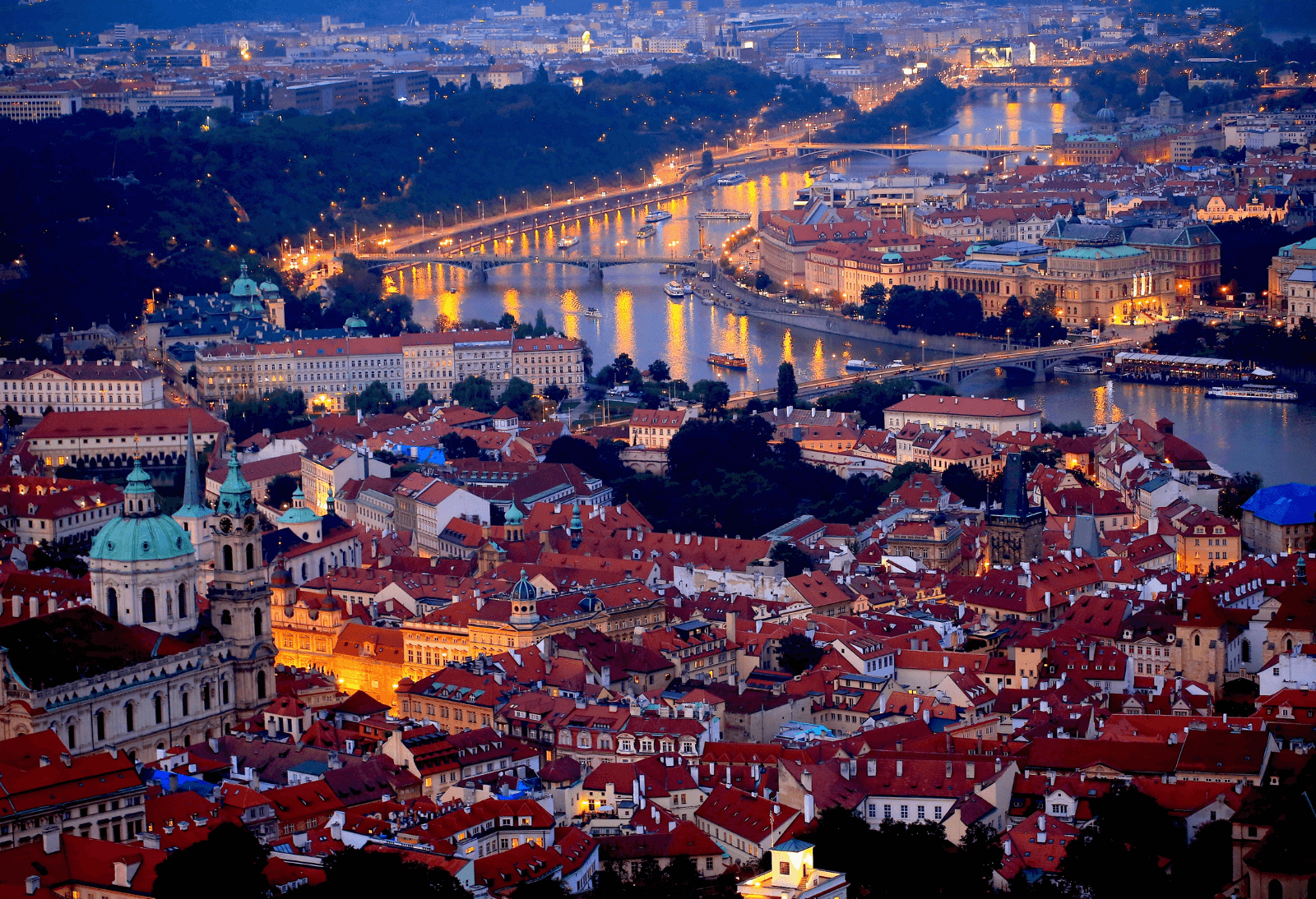 prague's dramatic skyline