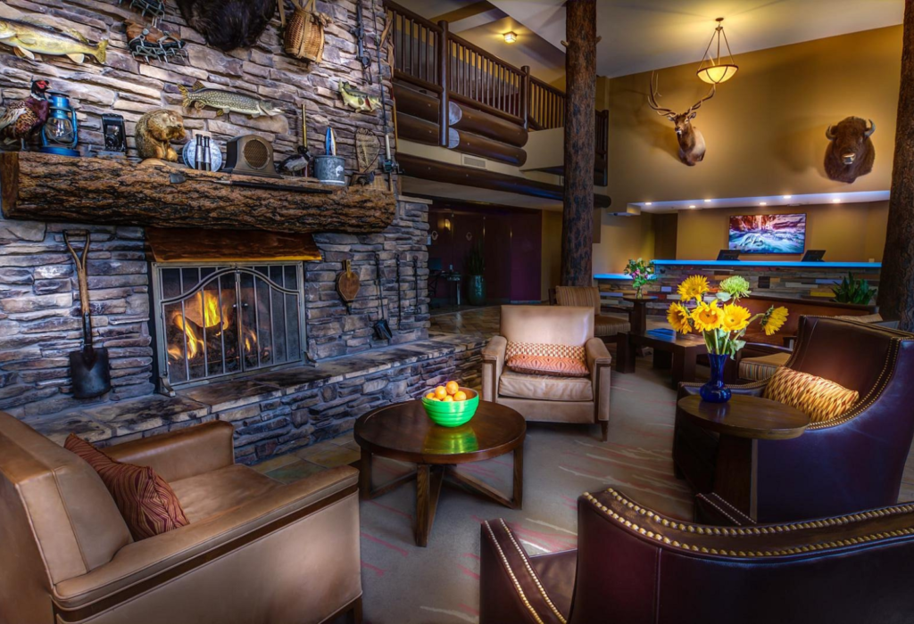 lobby or living room of The Grand Hotel at the Grand Canyon