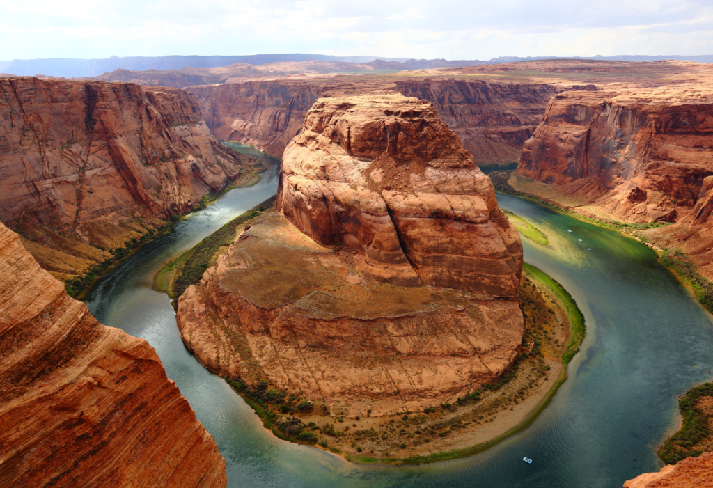 The Grand Canyon with water around, for where to stay in the Grand Canyon