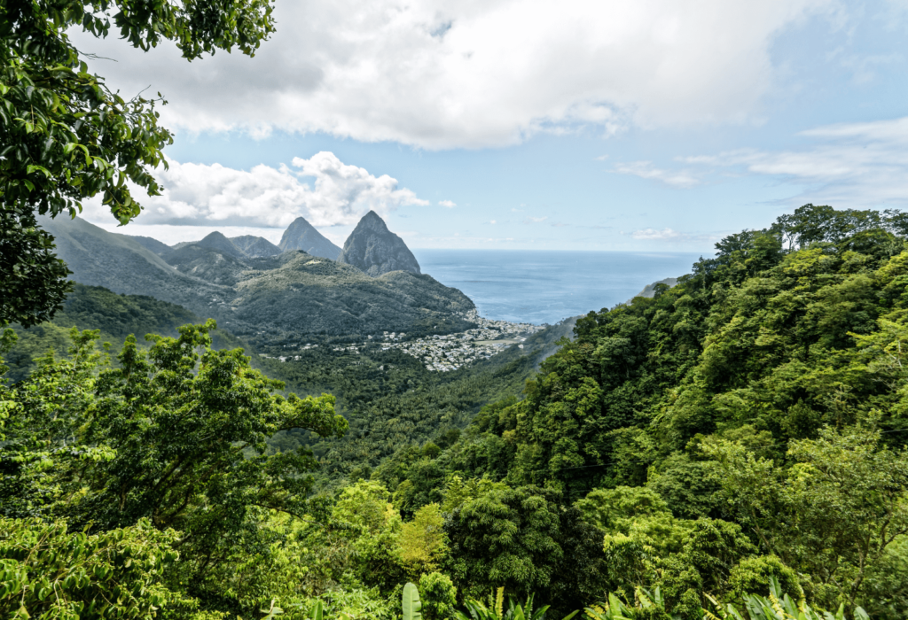 landscape of st lucia