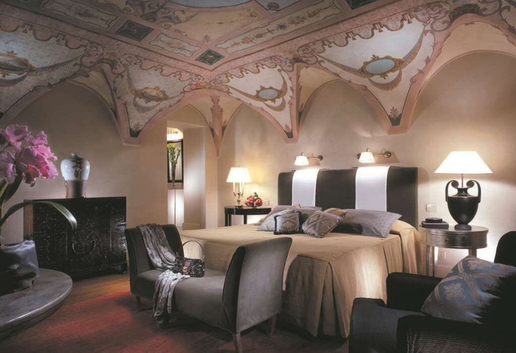opulent hotel bedroom