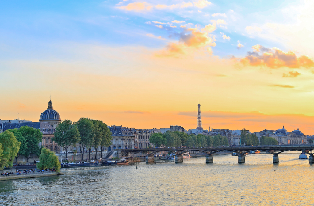 seine river in paris france