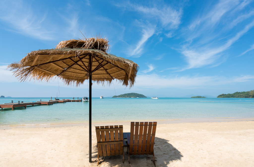 chairs on a beach summer vacation