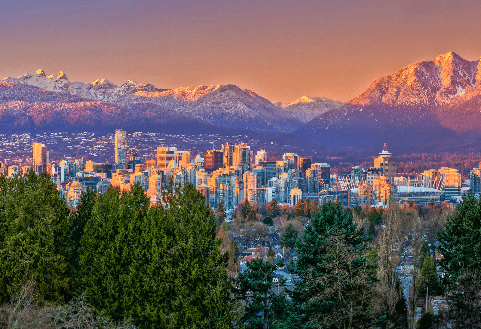 view of vancouver with mountains